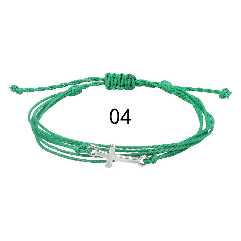 Men's and Women's Fashion Waterproof Wax Line Woven Bracelet