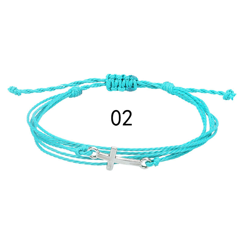 Men's and Women's Fashion Waterproof Wax Line Woven Bracelet