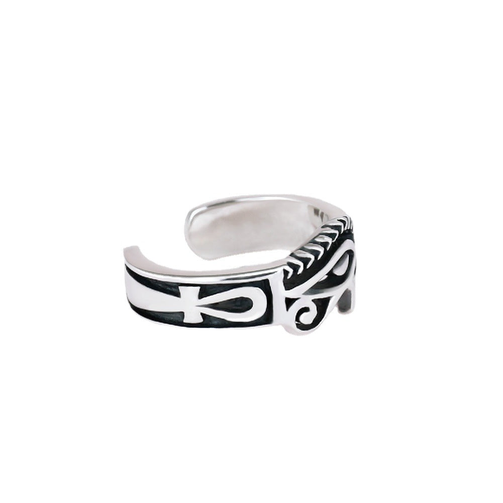 Men's Ring God Trendy Men's Silver Single Personalized