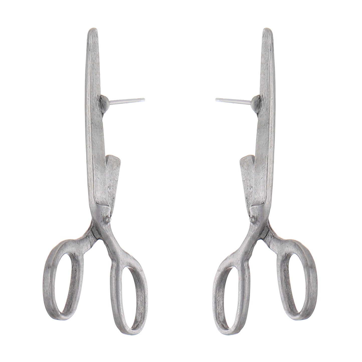 Scissors Ear Studs In Alloy Metal