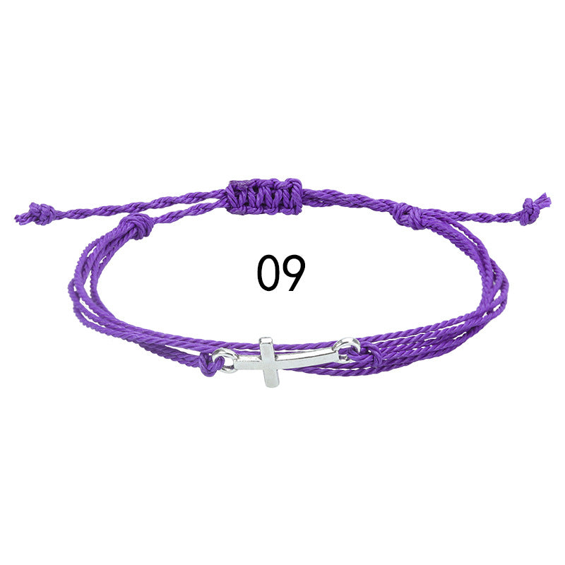 Men's and Women's Fashion Waterproof Wax Line Woven Bracelet