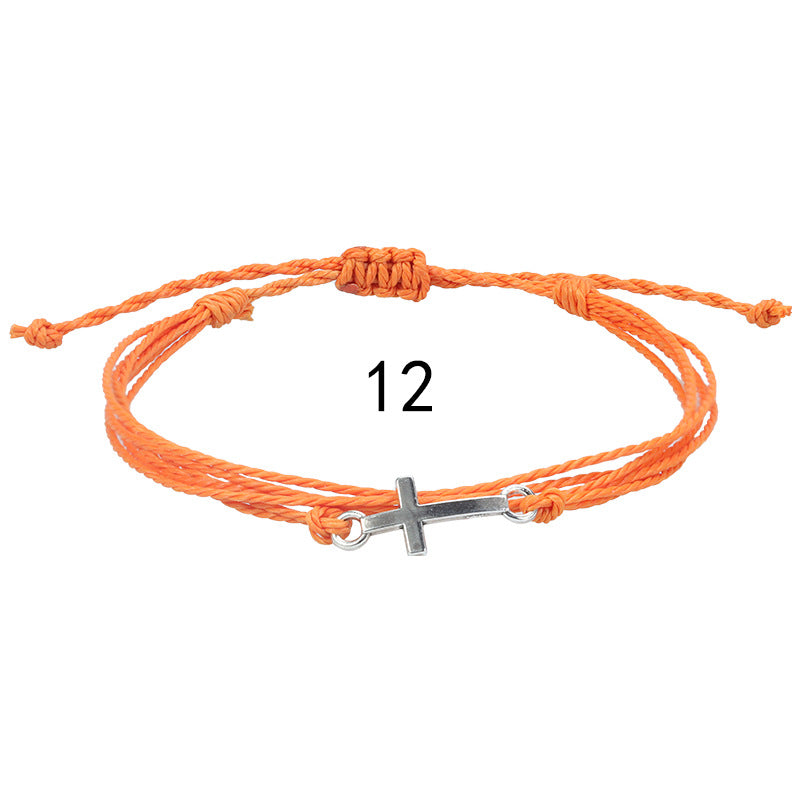 Men's and Women's Fashion Waterproof Wax Line Woven Bracelet