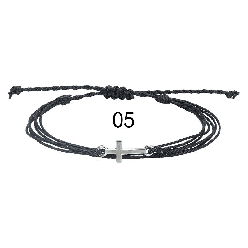 Men's and Women's Fashion Waterproof Wax Line Woven Bracelet