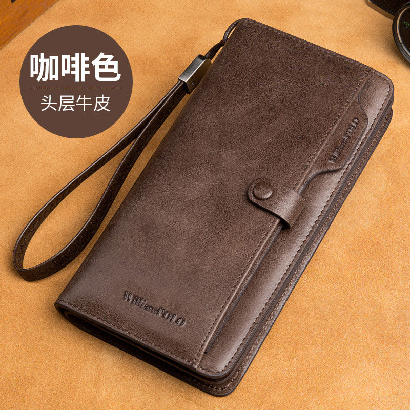 Men's Long Wallet Genuine Leather Wallet