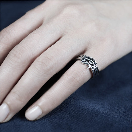 Men's Ring God Trendy Men's Silver Single Personalized