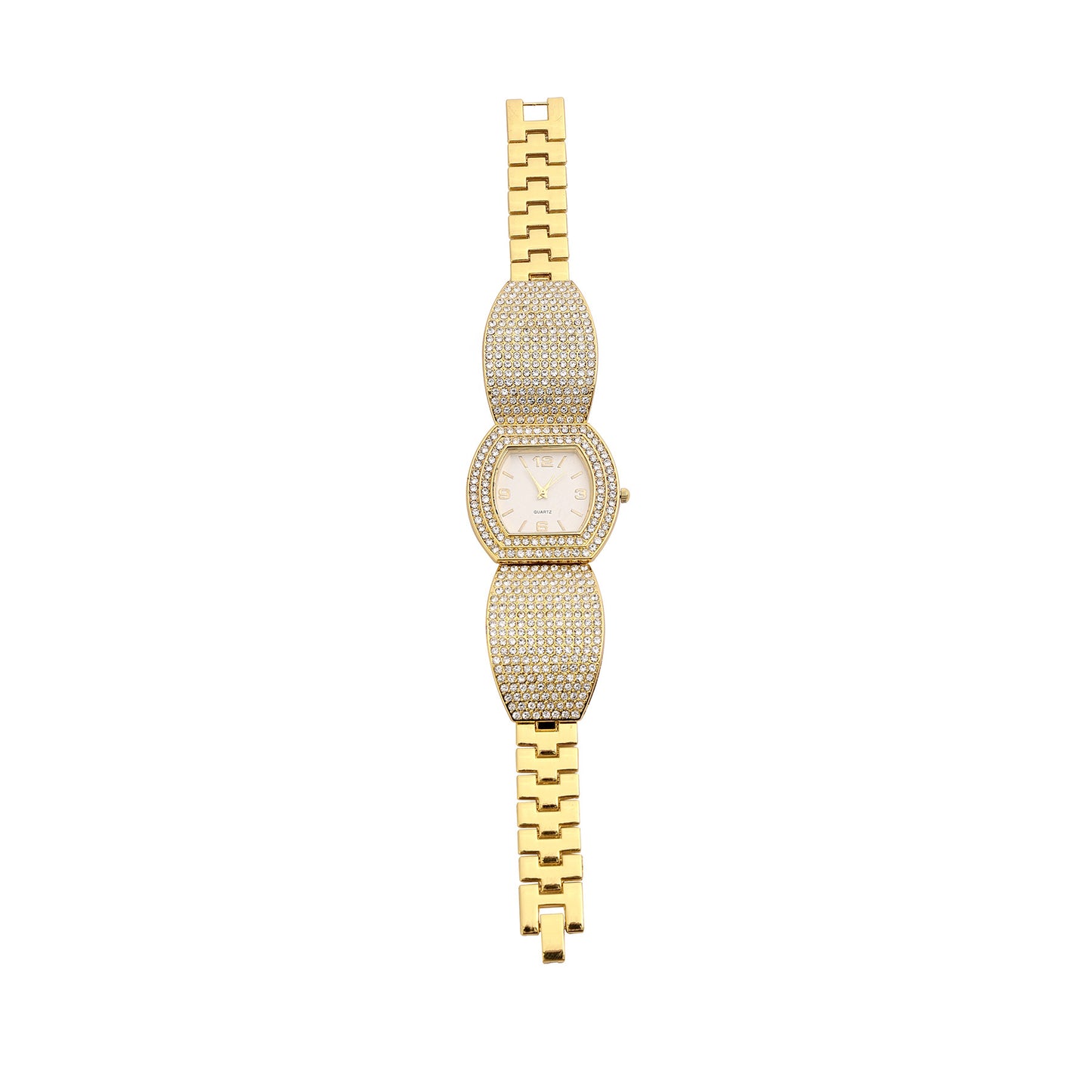 Fashion Steel Belt Quartz Watch Full Diamond Ladies