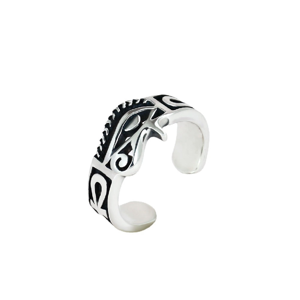 Men's Ring God Trendy Men's Silver Single Personalized