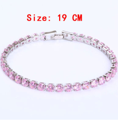 Cubic Zirconia Tennis Bracelets Iced Out Chain Crystal Bracelet Women Men Gold Bracelet Jewelry