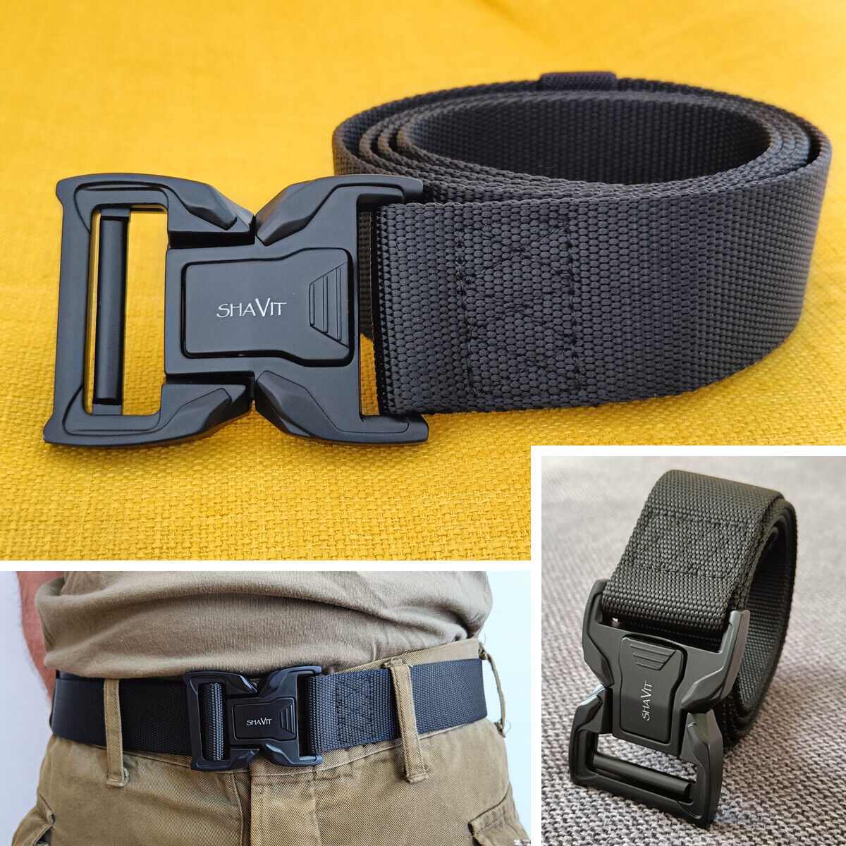 Men's Tactical Military Belt Quick Button Release Buckle Waistband Belts For Men