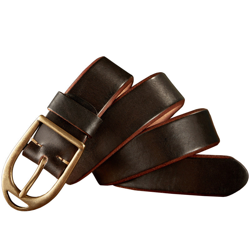 Leather Personalized Men's Pin Buckle Belt