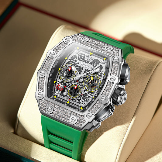 Full Diamond Fashion Hot Multi-Functional Mechanical Watch