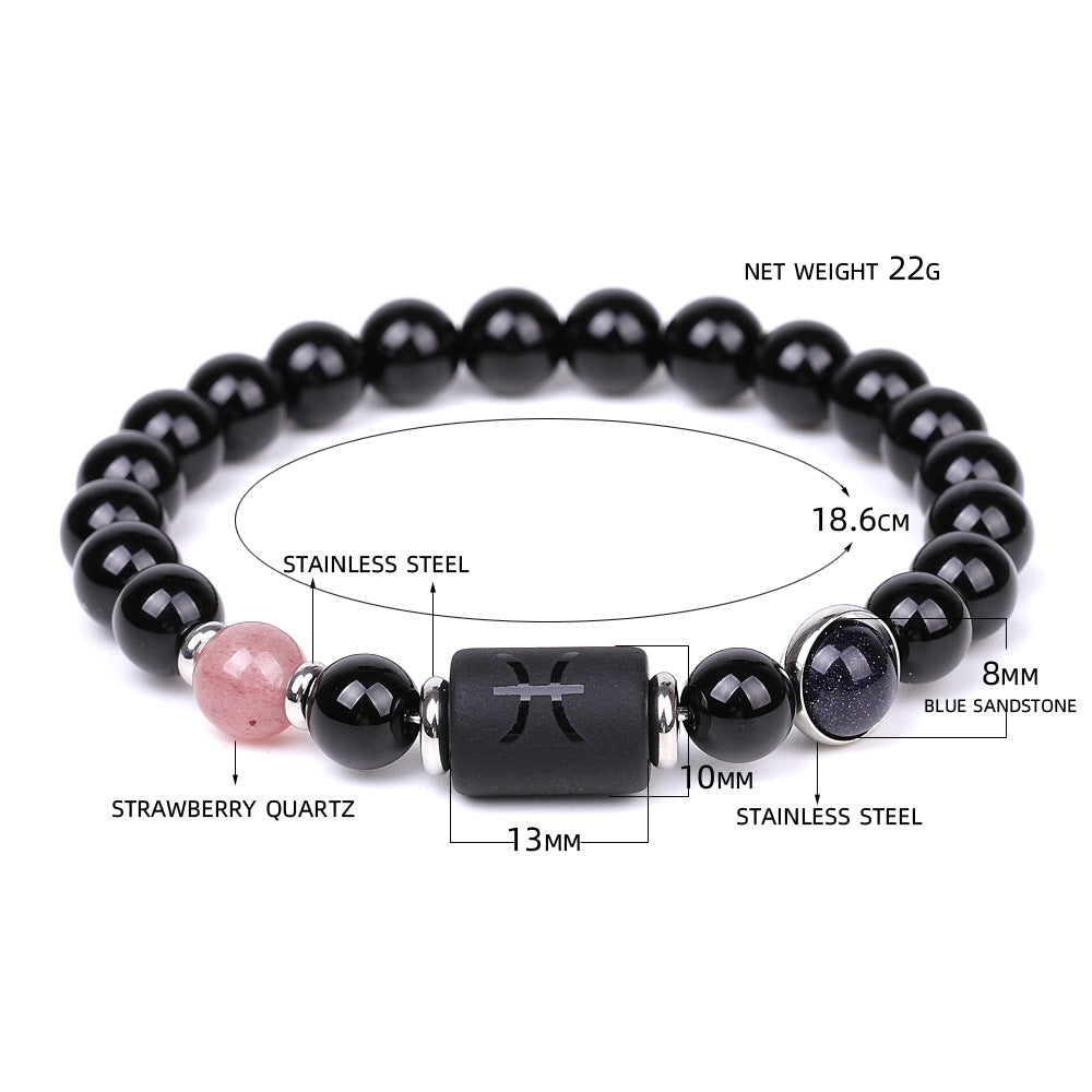 Fashion Twelve Constellations Bracelets Men