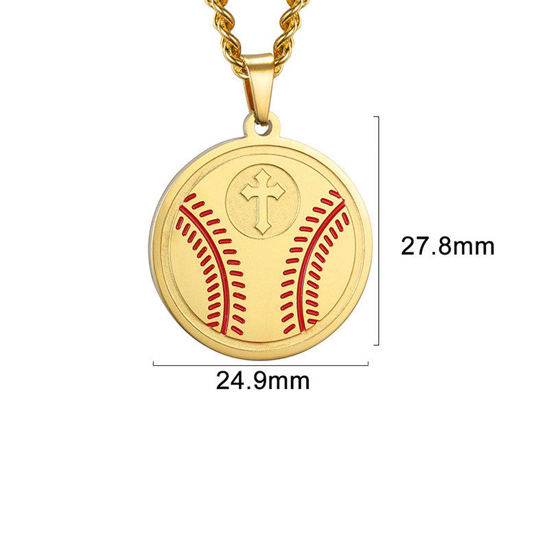 Cross Round Sign Pendant Necklace Jewelry