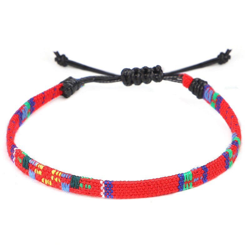 Hand Woven Rainbow Color Anklet Bohemian Style