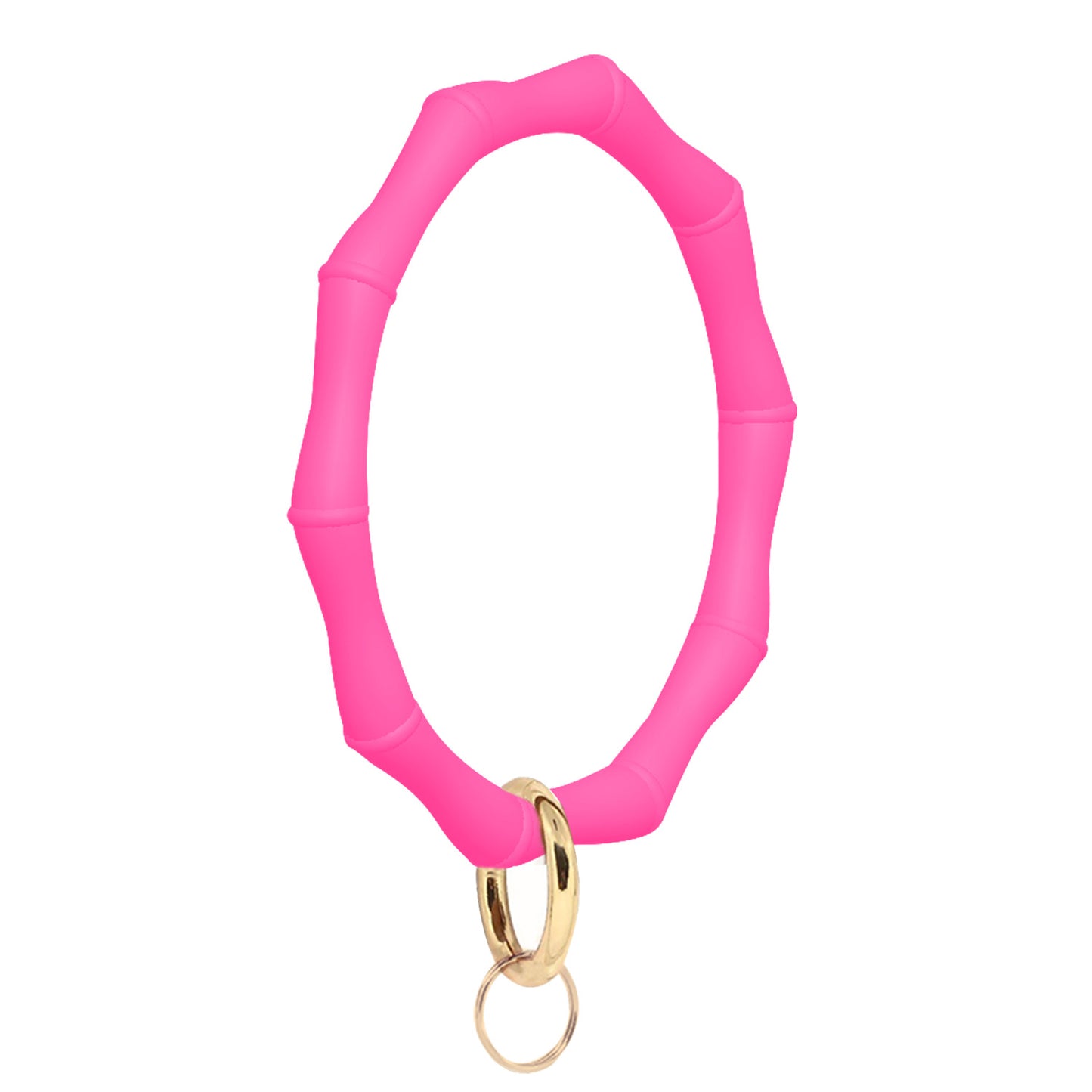 Fashion Design Bamboo Silicone Bracelet Keychain