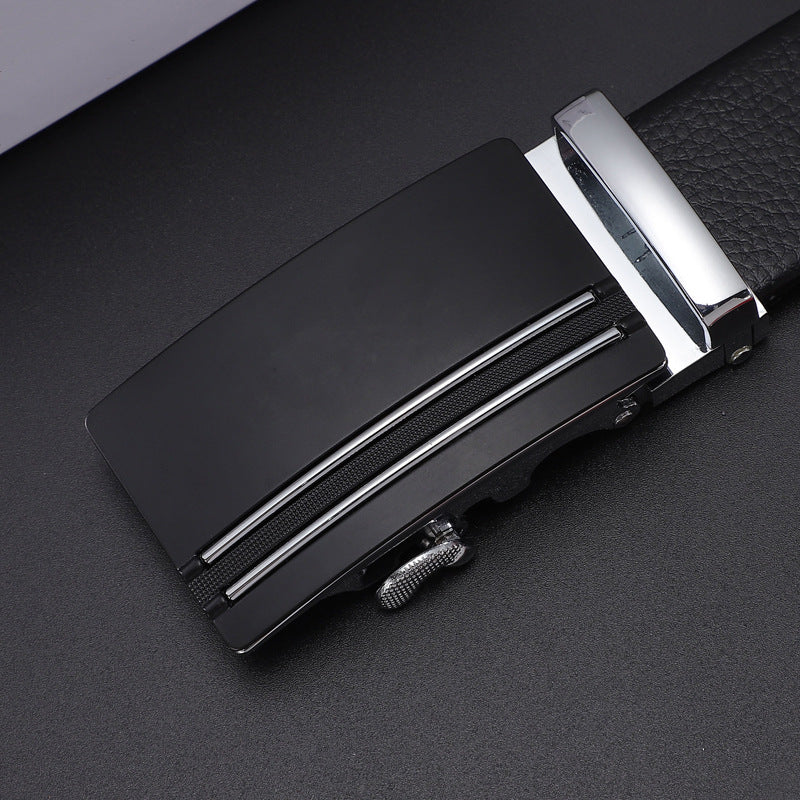 Men's Soft Leather Belt With Automatic Buckle