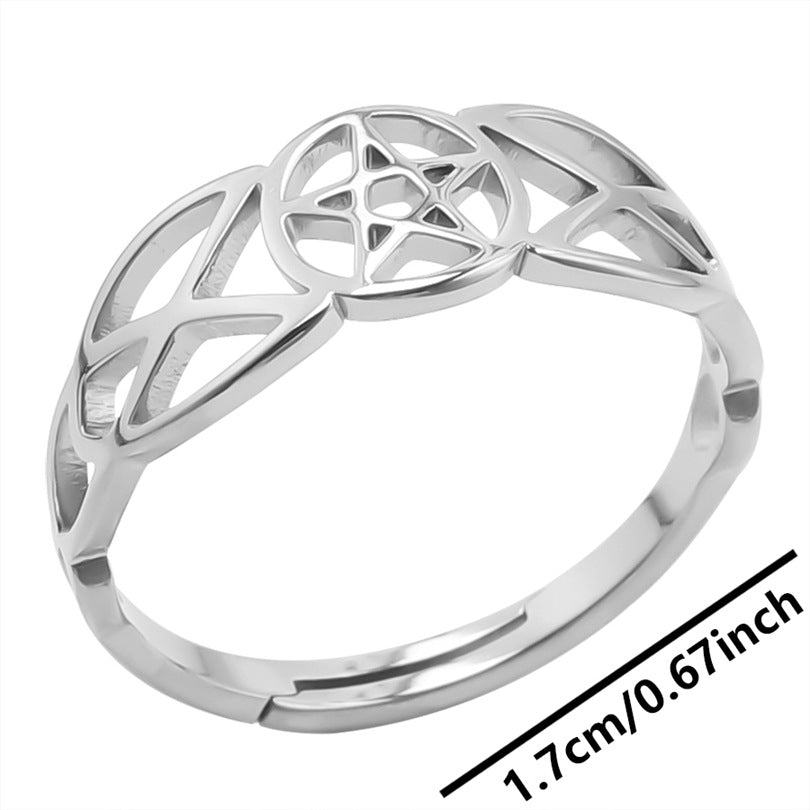 Fashion Ring Female Male Simple Opening Adjustable