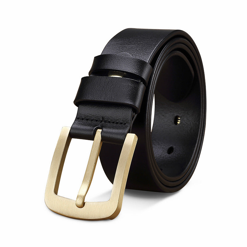 Belt Men Casual Retro Brass Pin Buckle Men's Belt