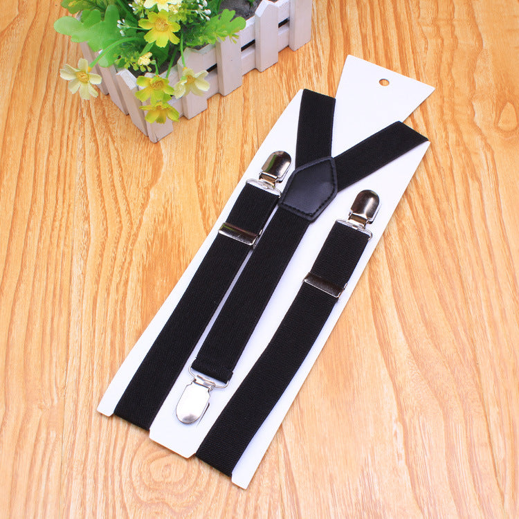 Elastic Y-Back Suspenders With Three Clips - Unisex, Durable, And Flexible