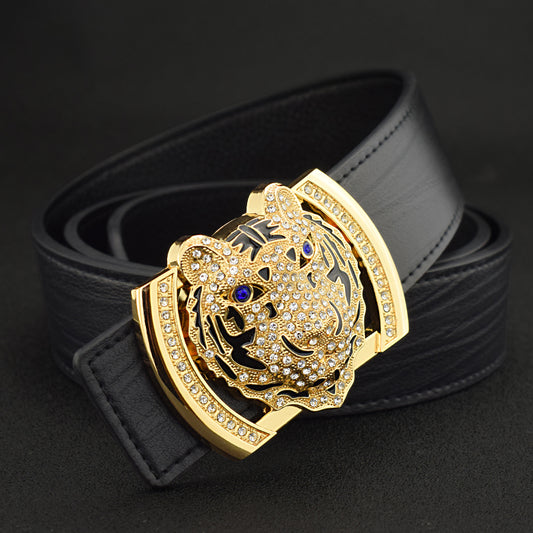 Tiger Style Men's Casual Versatile Leather Belt