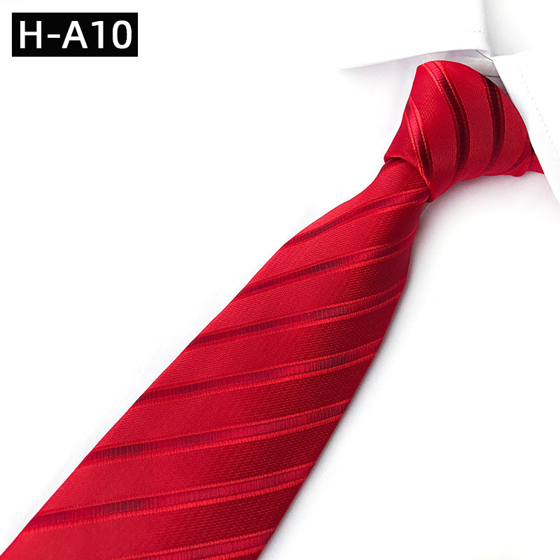 Red Celebration Show Wedding Polyester Fabric Tie