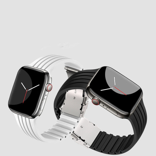 Silicone Stripe Apple Watch Strap For Men and Women