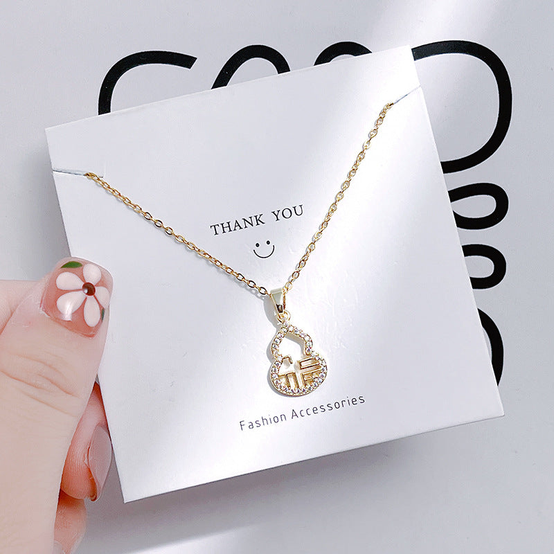 Titanium Steel Colorfast Elegant Internet Celebrity Clavicle All-Match Light Luxury Necklace