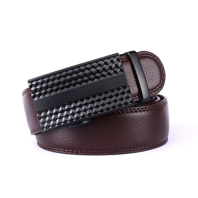 Fashion Casual Men's Two-Layer Leather Comfort Click Belt