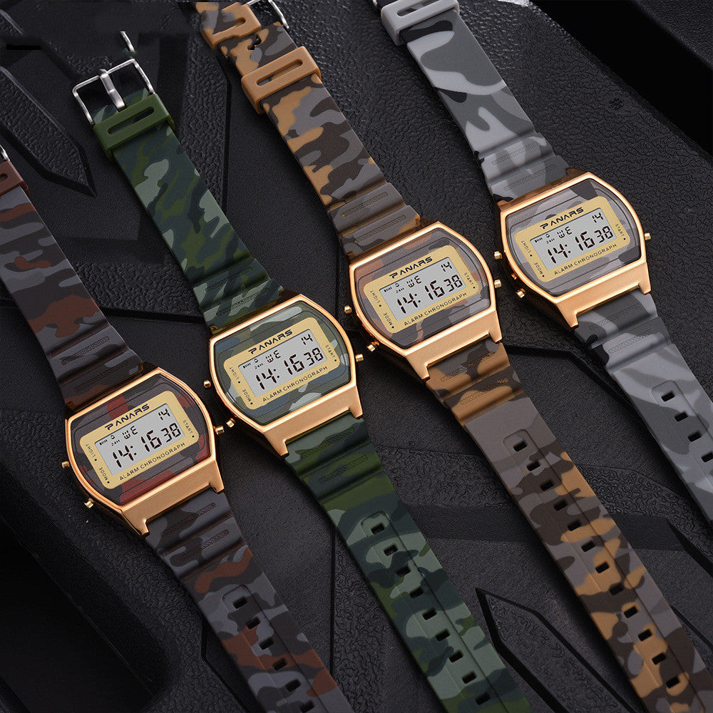 Slim Watch Square Student Camouflage