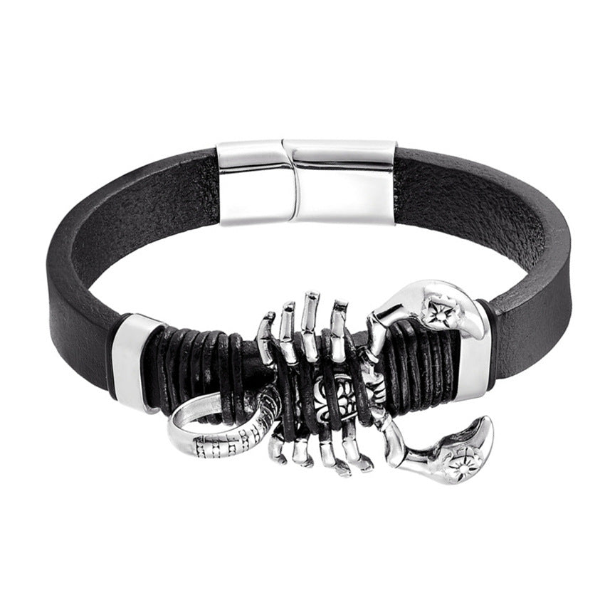 Leather Handmade Bracelet Versatile Men