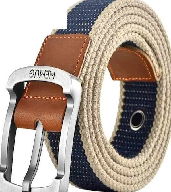 Men's Canvas Work Belt Labor Insurance Pin Buckle Belt