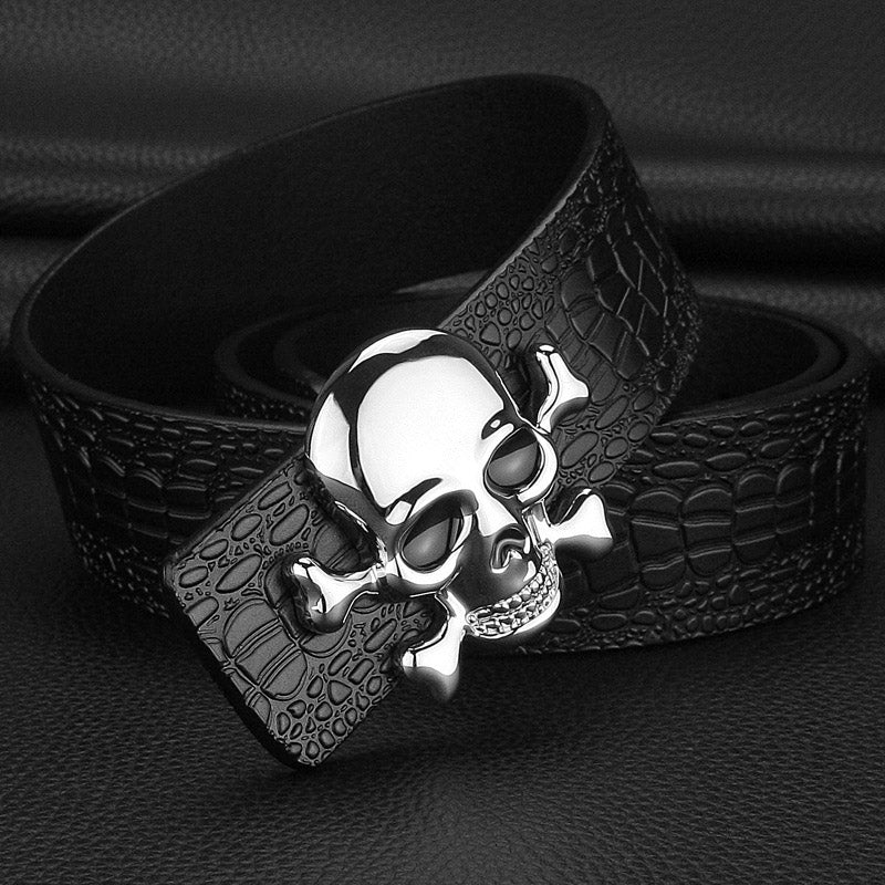 Middle Aged Men's Skull With Belt