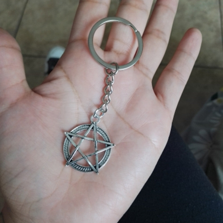 Five Pointed Star Mysterious Power Symbol Key Chain