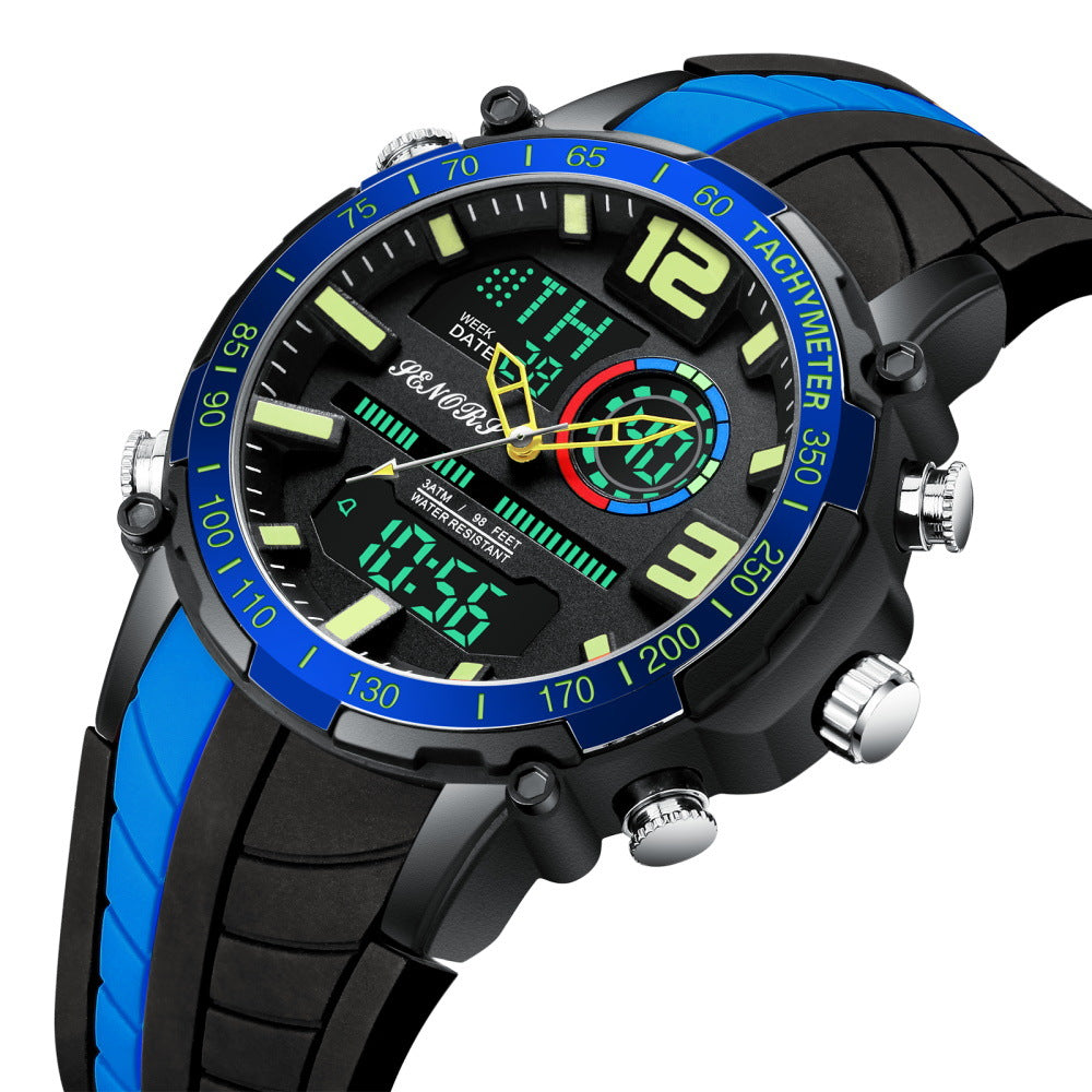 Business Sports Multi-Function Dual Display Men's Watch