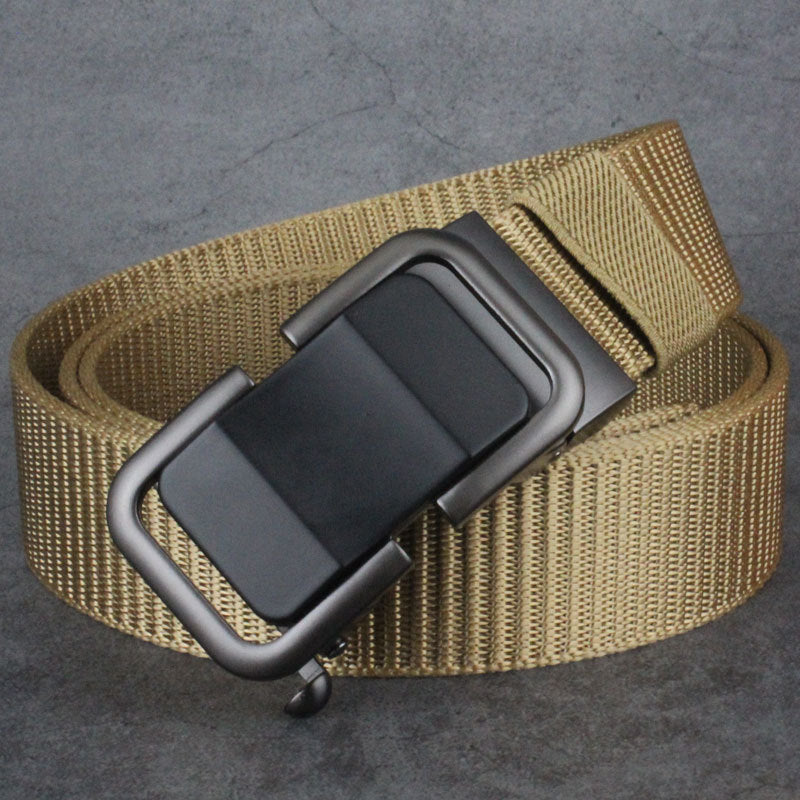 Belt Men's Automatic Buckle Men's Toothless Nylon Canvas Belt