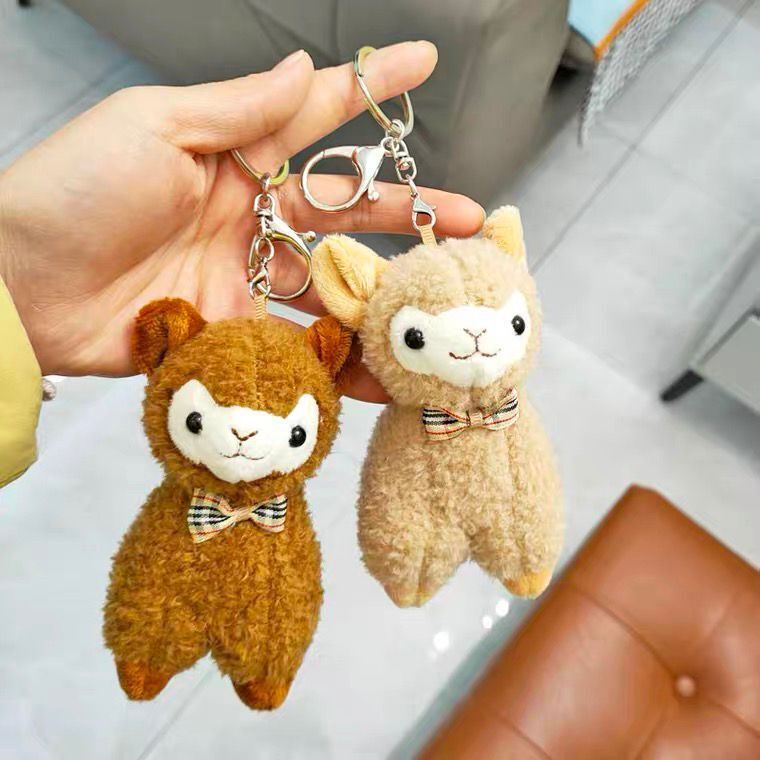 Simulation Small Alpaca Plush Pendant Keychain Doll Cute Grass Mud Horse Doll