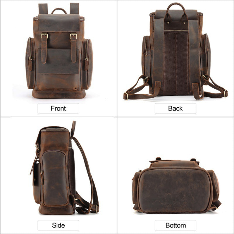 Retro Men's Backpacks For Large-Capacity Travel