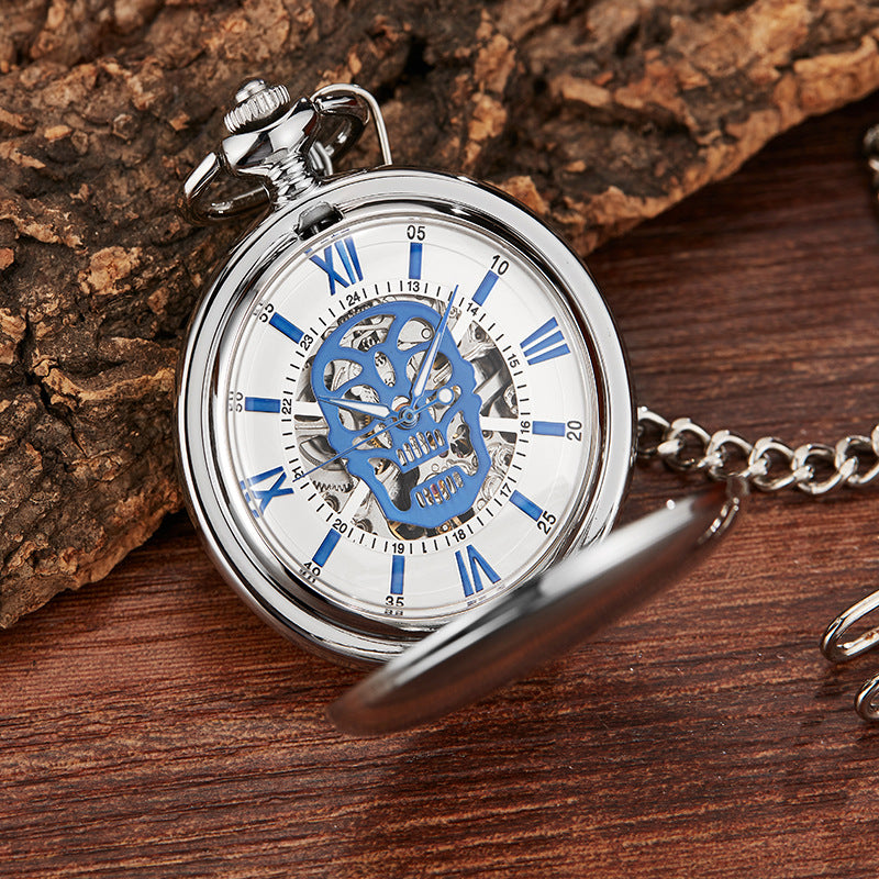 Skull Pocket Watch Hollow Flip Retro Mechanical