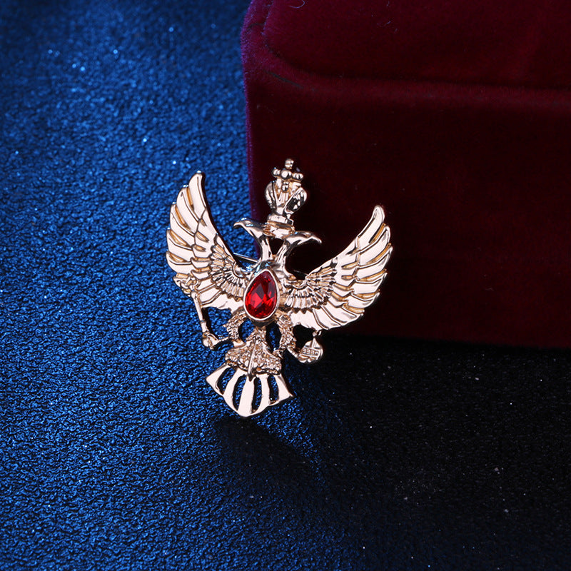 Crown Eagle Brooch Men's Suit Jacket Pin