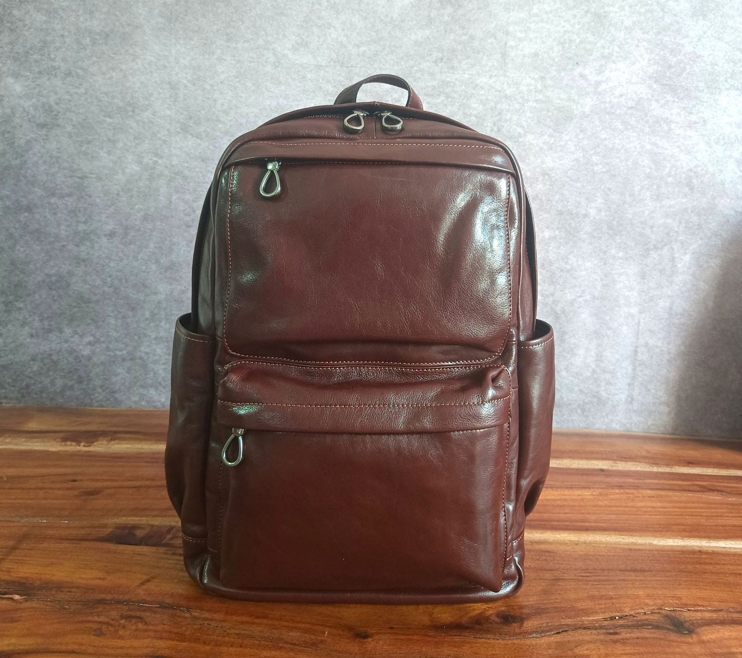 Men's Leather Large Capacity Business Trip Casual And Comfortable Backpack