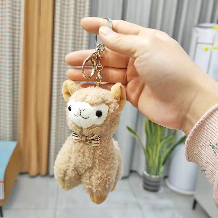 Simulation Small Alpaca Plush Pendant Keychain Doll Cute Grass Mud Horse Doll