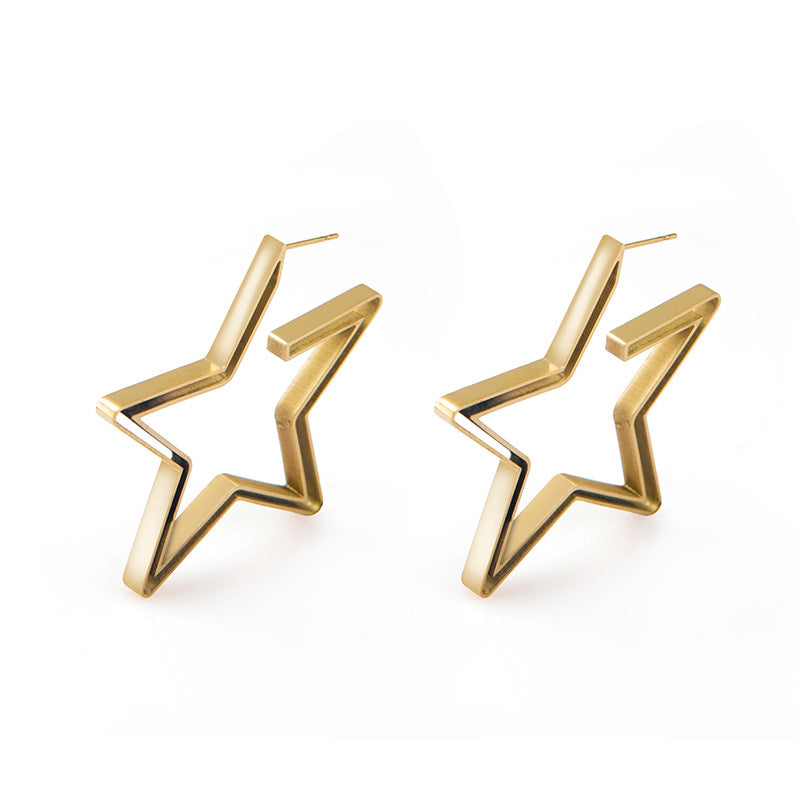 Internet Celebrity Personality Irregular Notched Geometric Earrings