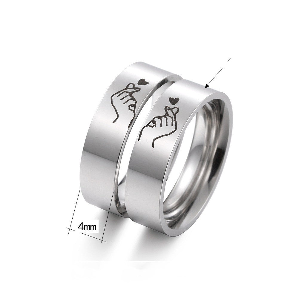 Hot Couple Titanium Steel Ring