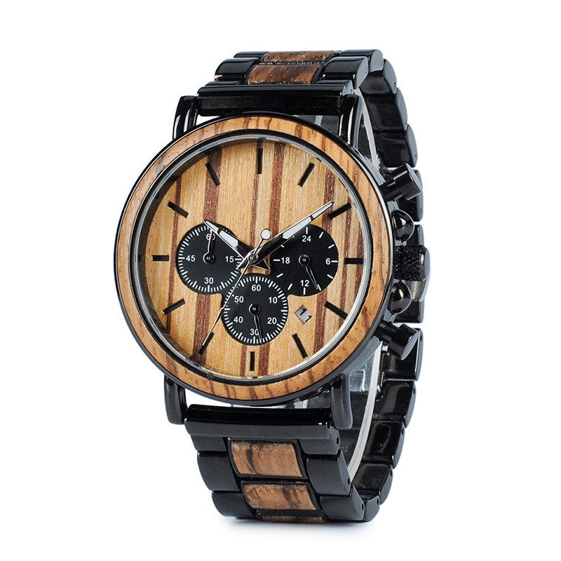 Multi-Functional Cross-Border Literary Young Men's Wooden Watch Luminous Watch