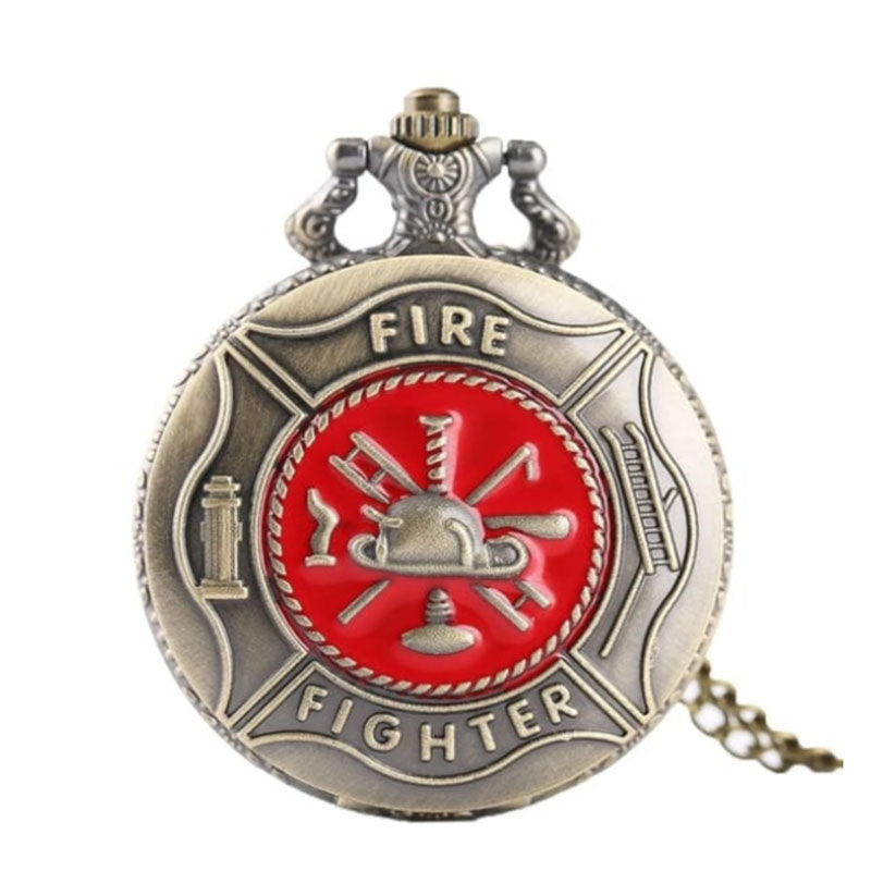 Fire Sign Quartz Flip Men's and Women's Commemorative Pocket Watch