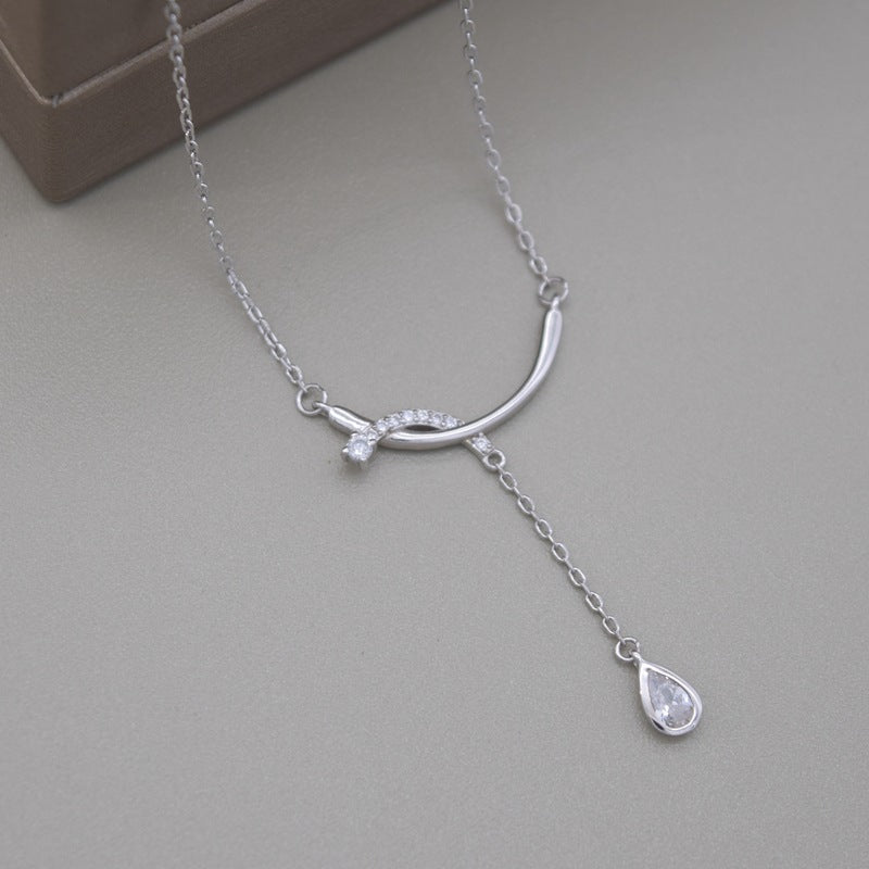 Sterling Silver Necklace Net Celebrity Light Luxury Niche Personality