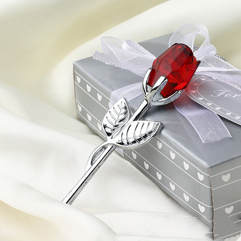 Crystal Metal Rose Valentine'S Day Small Gift Wedding