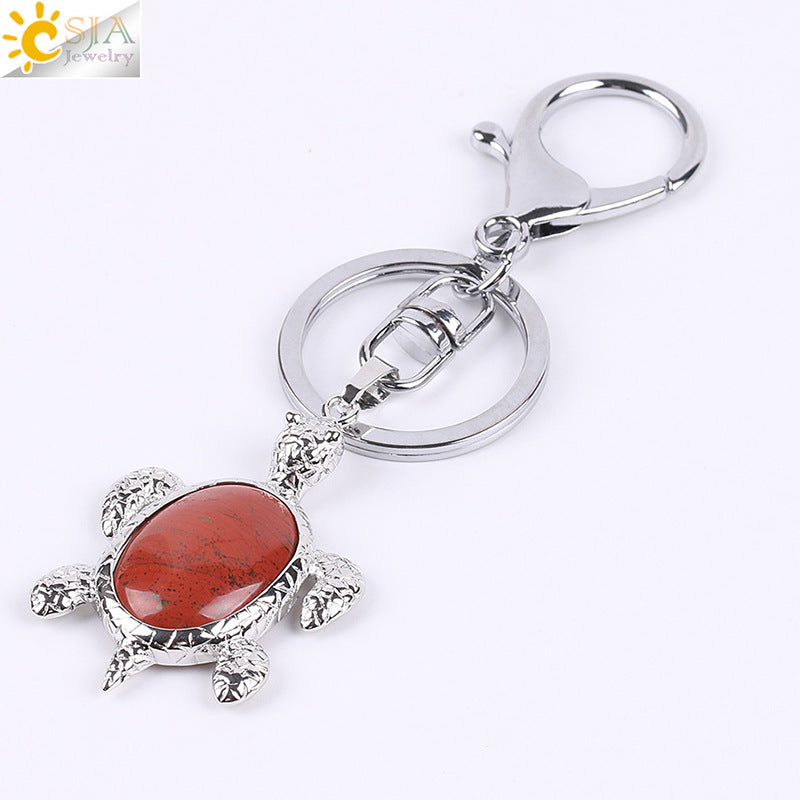 Natural Stone Crystal Key Chain