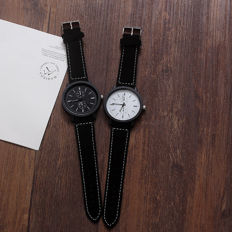 Simple Large Dial Men and Women Couple Watch