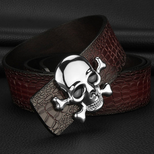 Middle Aged Men's Skull With Belt